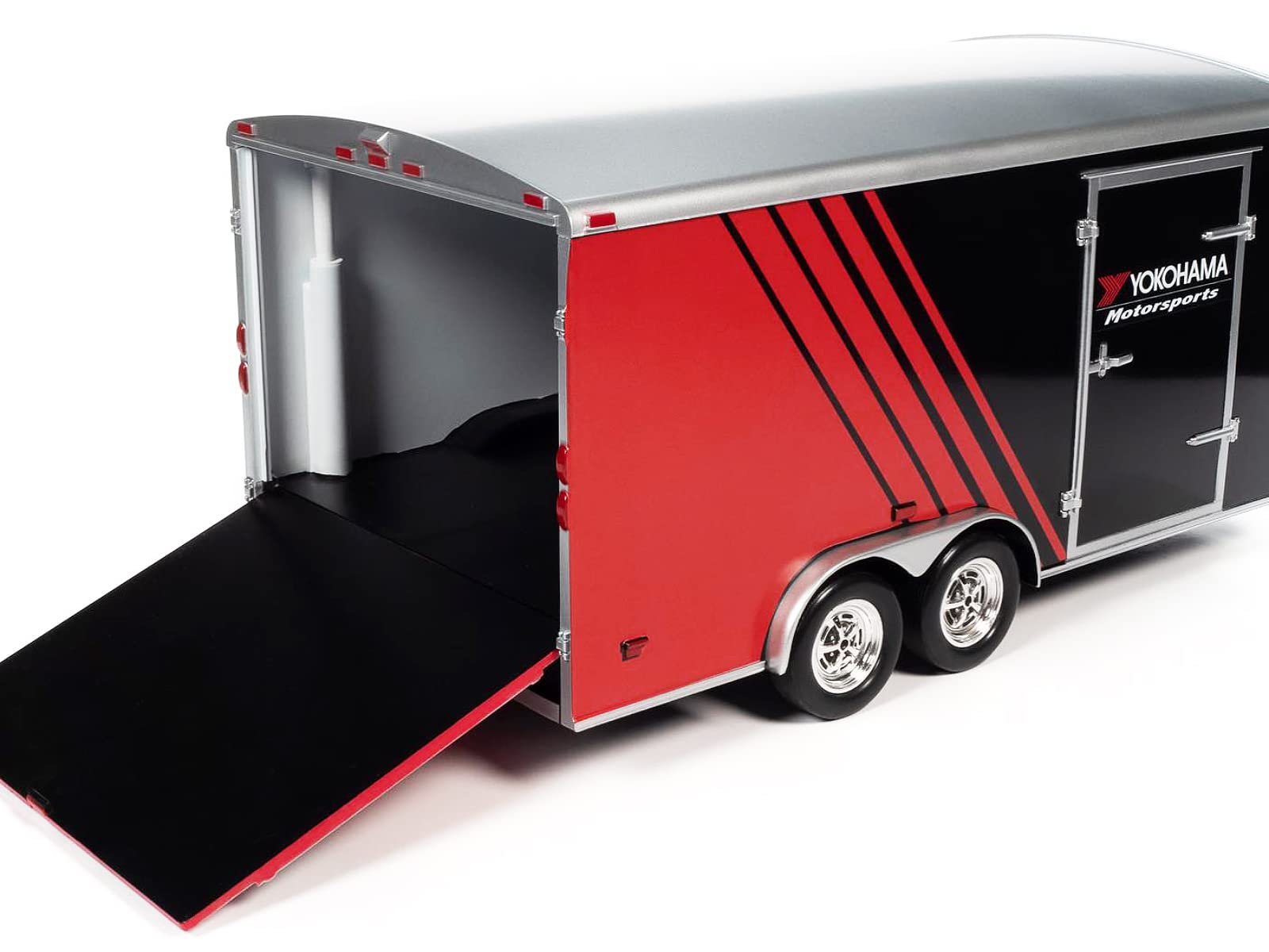 USA Toy 1/18 AUTO WORLD エンクローゼットトレーラー Amazon.com: Four Wheel Enclosed Car Trailer Yokohama